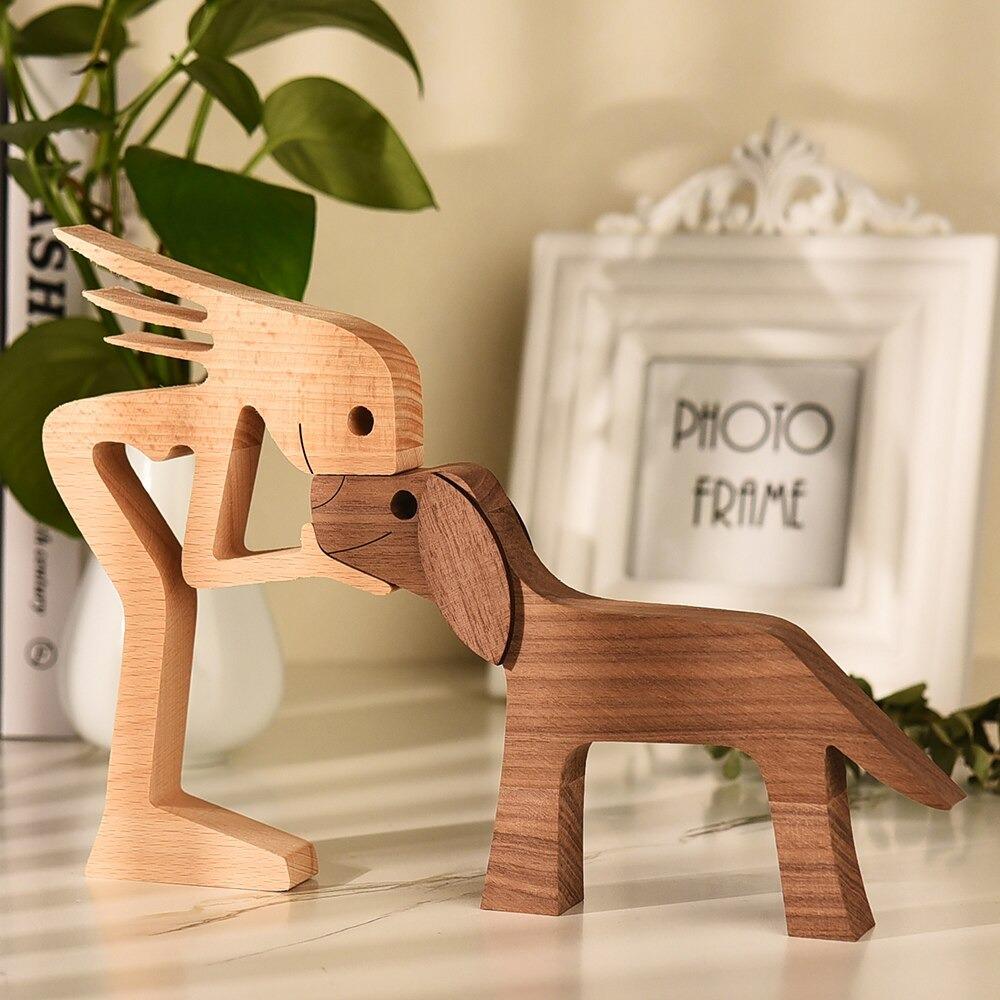 Wooden Puppy Home Decoration