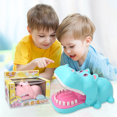 Funny Teeth Finger Biting Toy Hippo